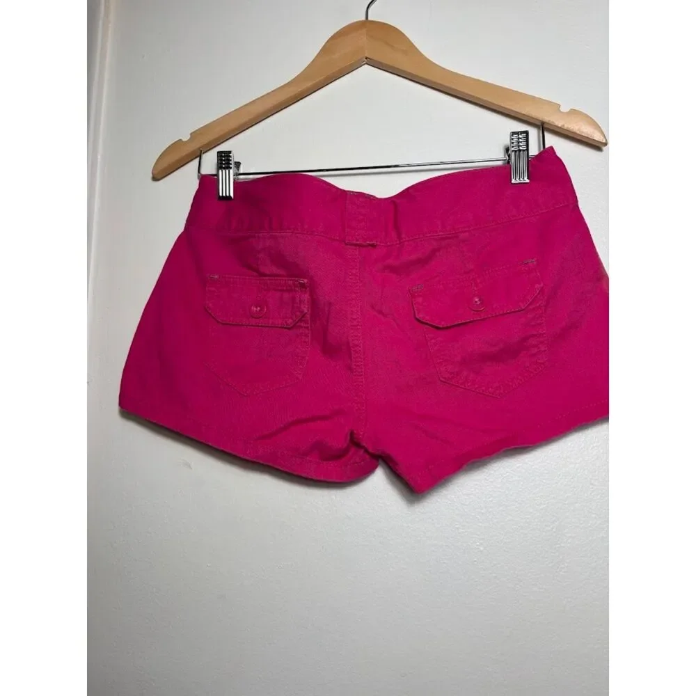 Express y2k VTG Micro Shorts Hot Pink Barbie Preppy Girly Legally Blonde sz 2
